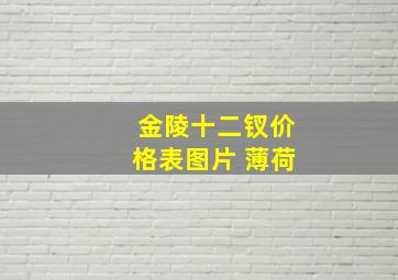 金陵十二钗价格表图片 薄荷